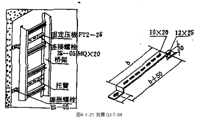 電纜橋架托臂結(jié)構(gòu)