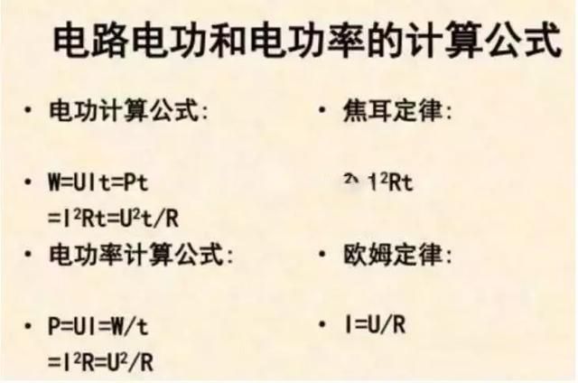 電功率應該怎么計算？十年老電工幫你歸納了這些公式