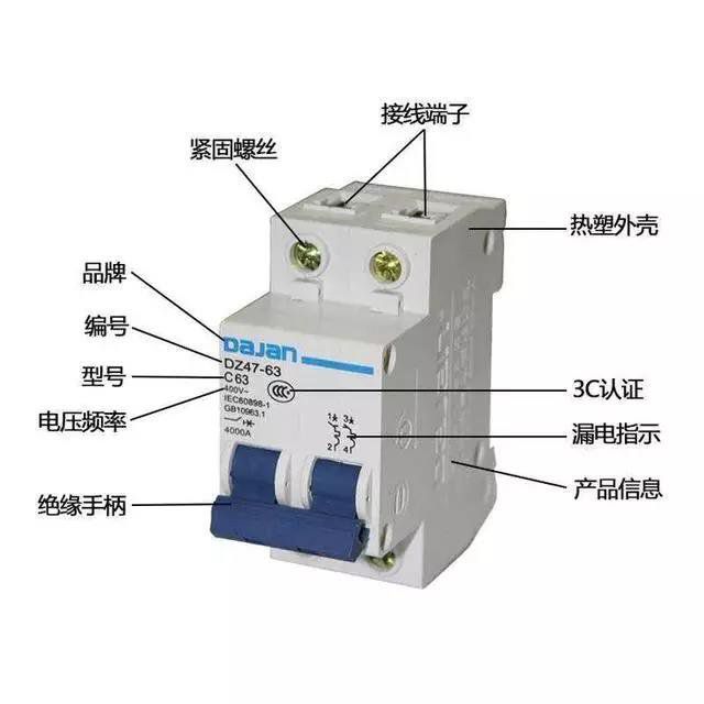 一分鐘學習空氣開關（斷路器）的結構和原理，附帶接線圖！