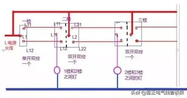 教你一盞燈連接三個開關，30種常見照明連接方法