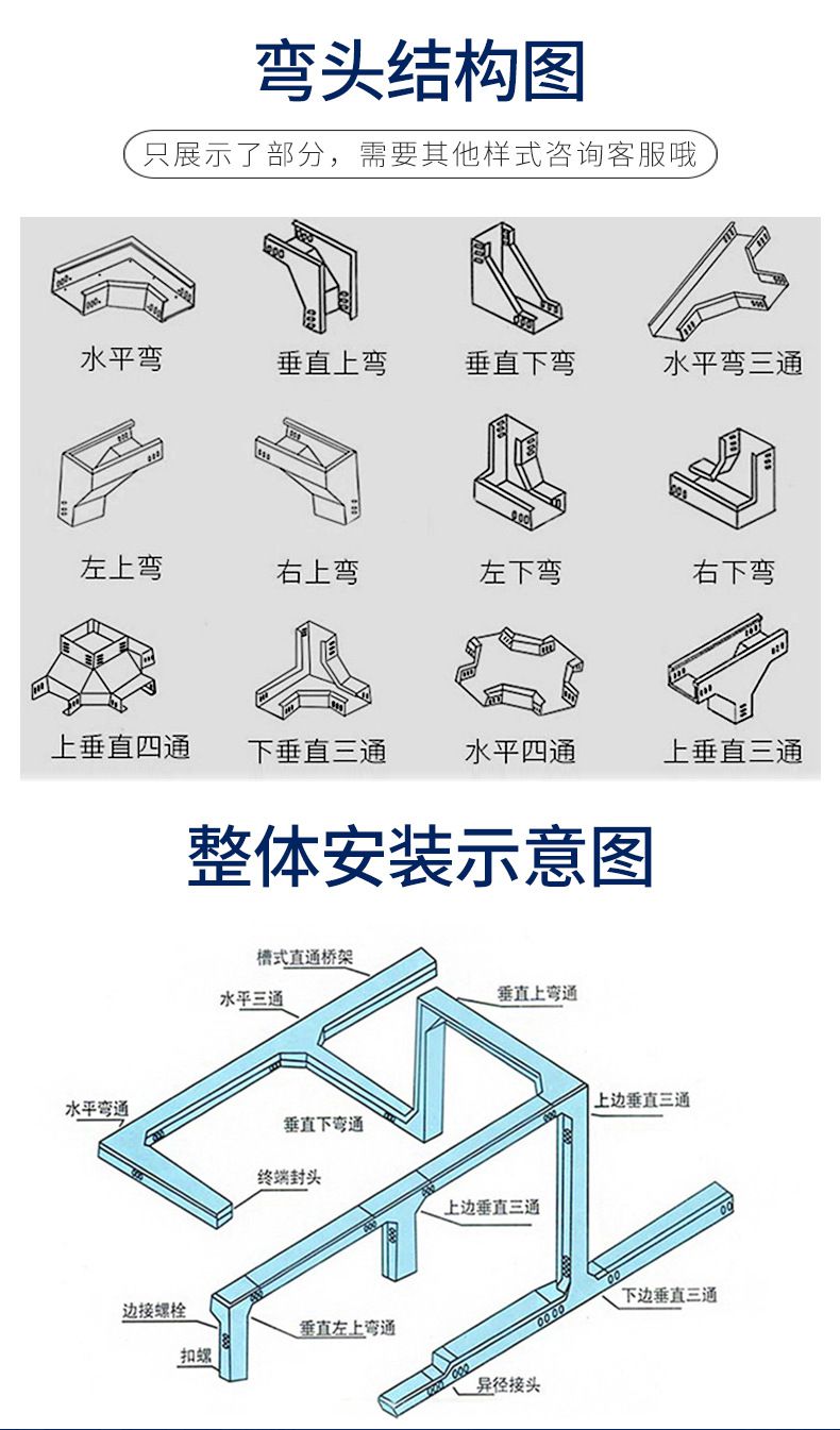 大跨距電纜橋架彎頭